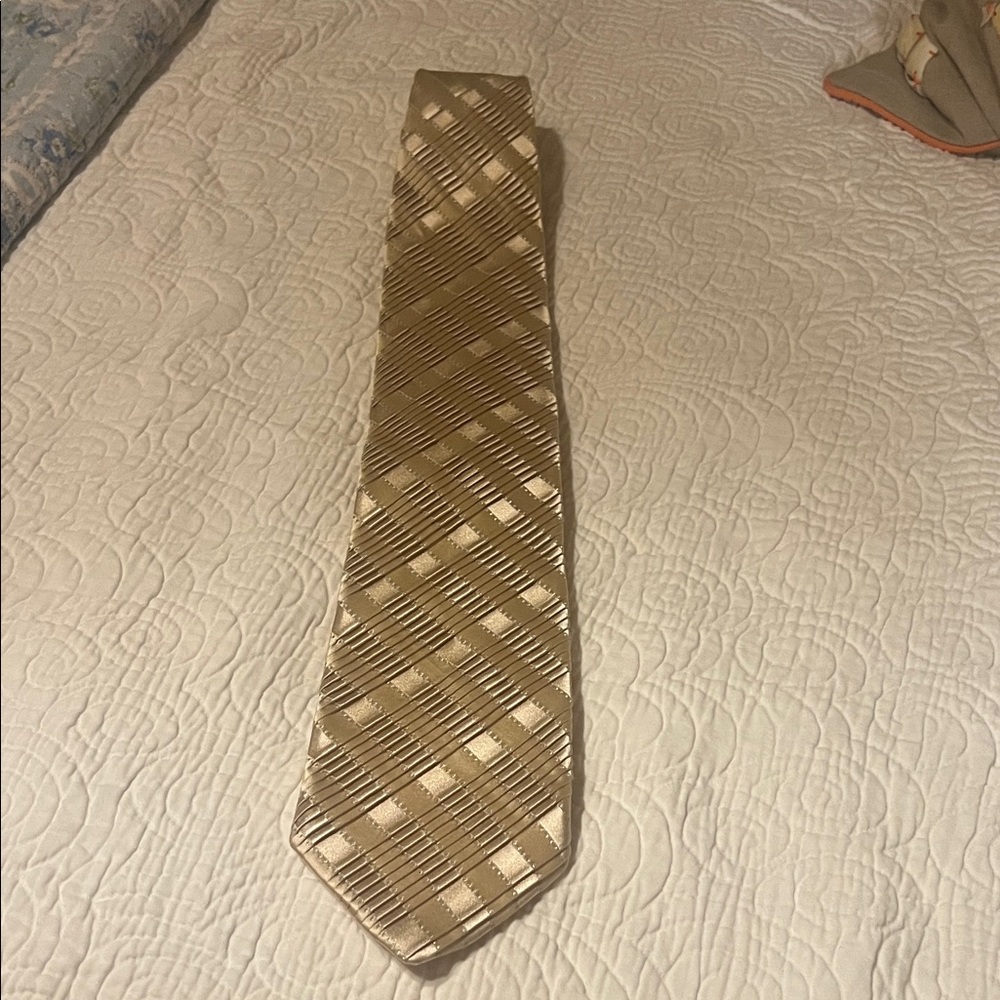 Elegant Gold Striped Tie